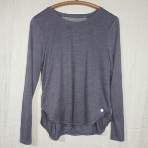 APANA sz L Athletic Top Running Walking Yoga Mesh V-Back